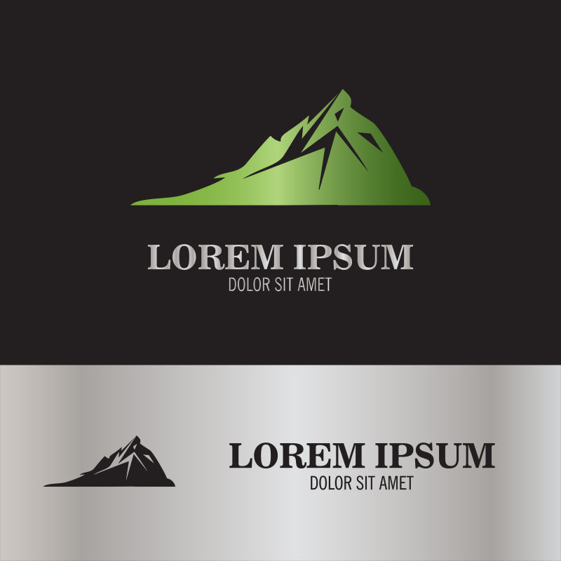 矢量山符号图标设计