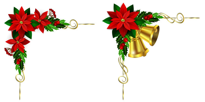 矢量圣诞节边框装饰元素设计图