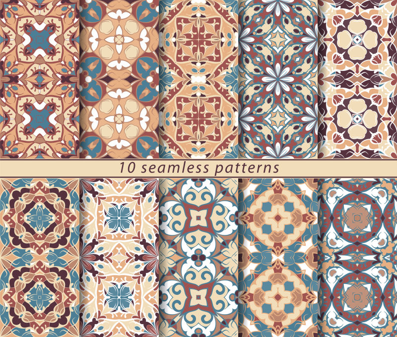 矢量现代装饰复古民族风格背景