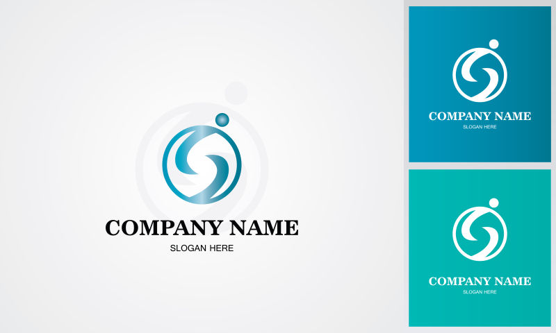 矢量循环概念logo设计