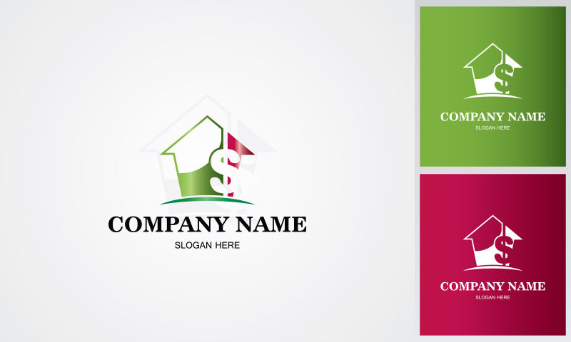 矢量抽象房屋logo设计图