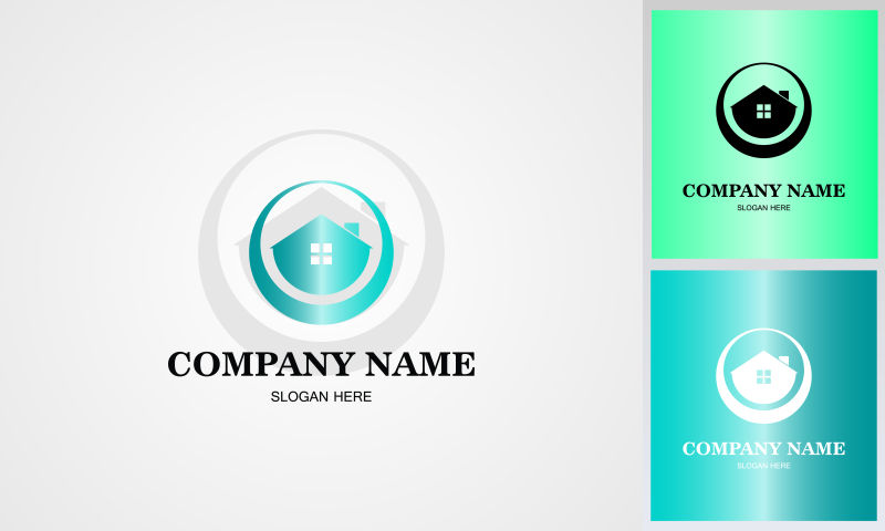 房屋护盾标志矢量