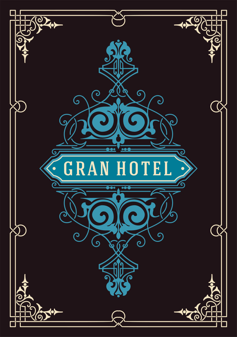 抽象矢量经典威士忌标签设计