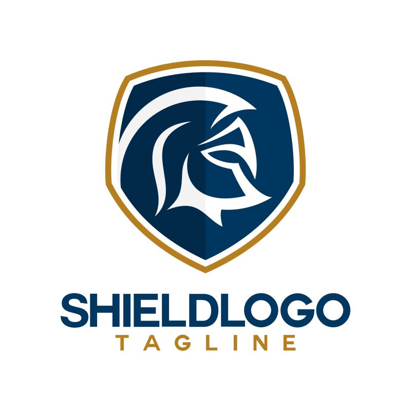 矢量盾牌形状logo设计