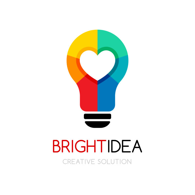 彩色电灯标志矢量设计