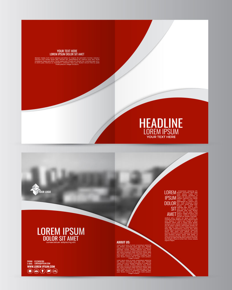 小册子可用于杂志封面矢量