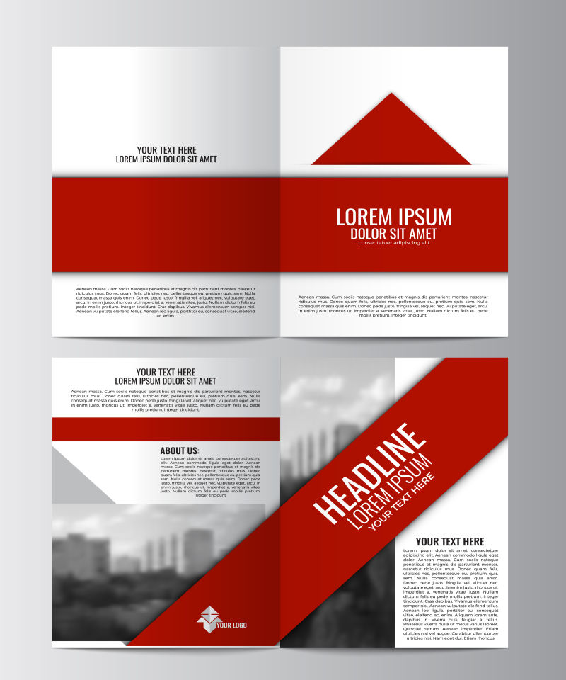 矢量小册子可用于杂志封面商业模型