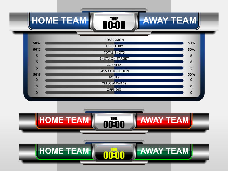 简单的足球记分牌矢量