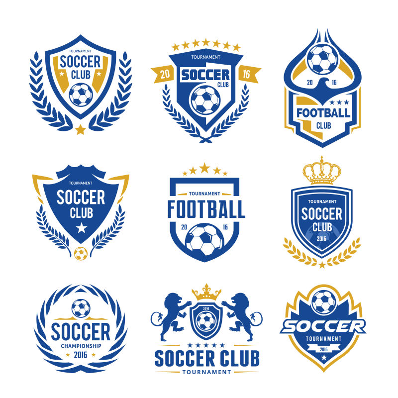 创意矢量足球概念标志设计