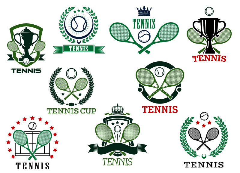 矢量网球概念的标志设计