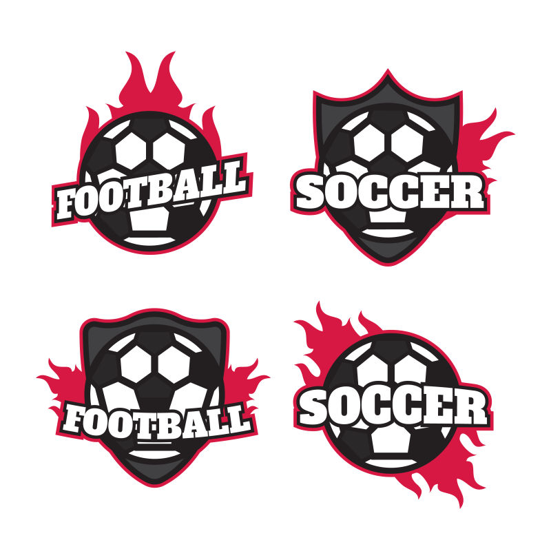创意矢量相关足球概念标志设计
