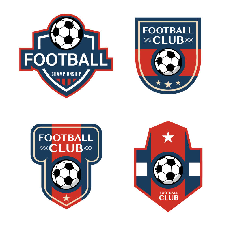 创意矢量足球抽象标志设计