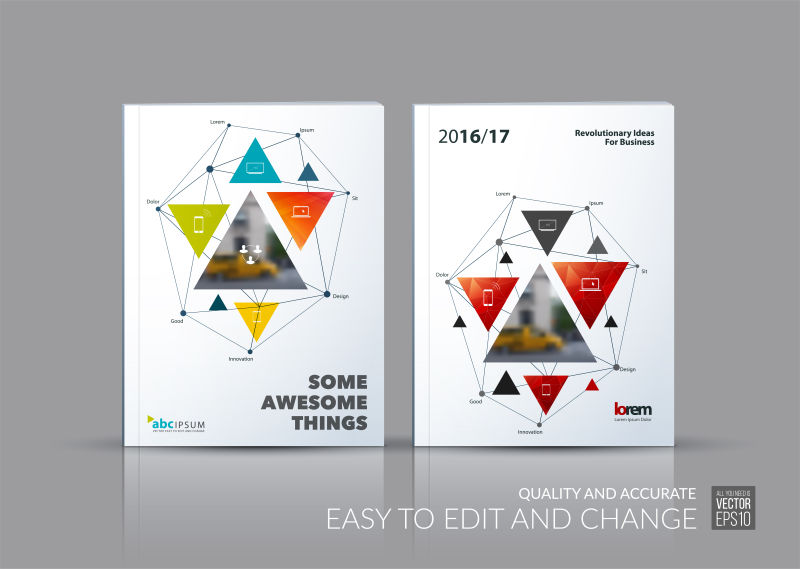 封面设计年会矢量小册子