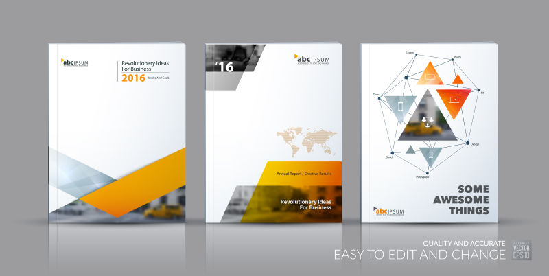 小册子矢量布局