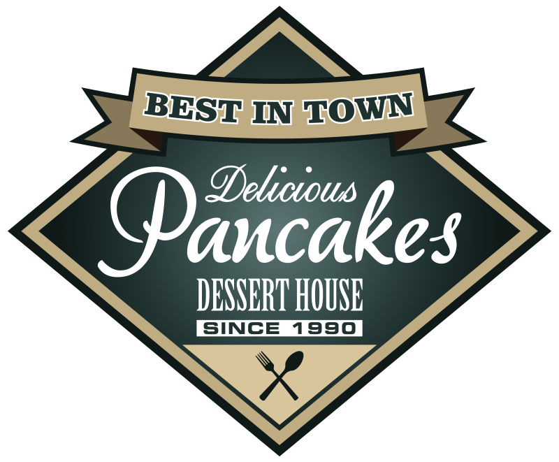 矢量薄煎饼标签设计