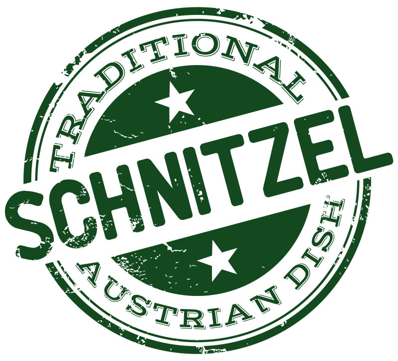 矢量炸肉饼美食标识设计