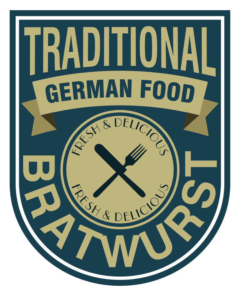 矢量的德国食品标识设计