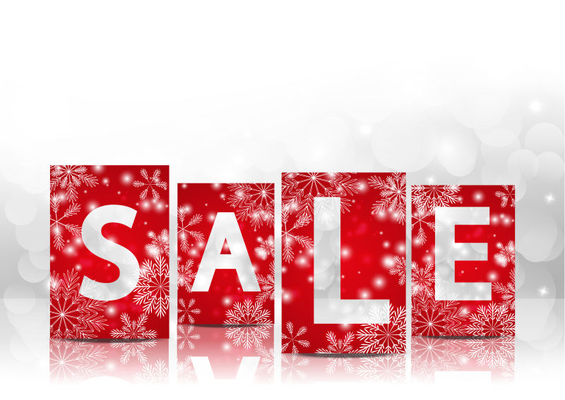 精致的销售海报设计矢量插图