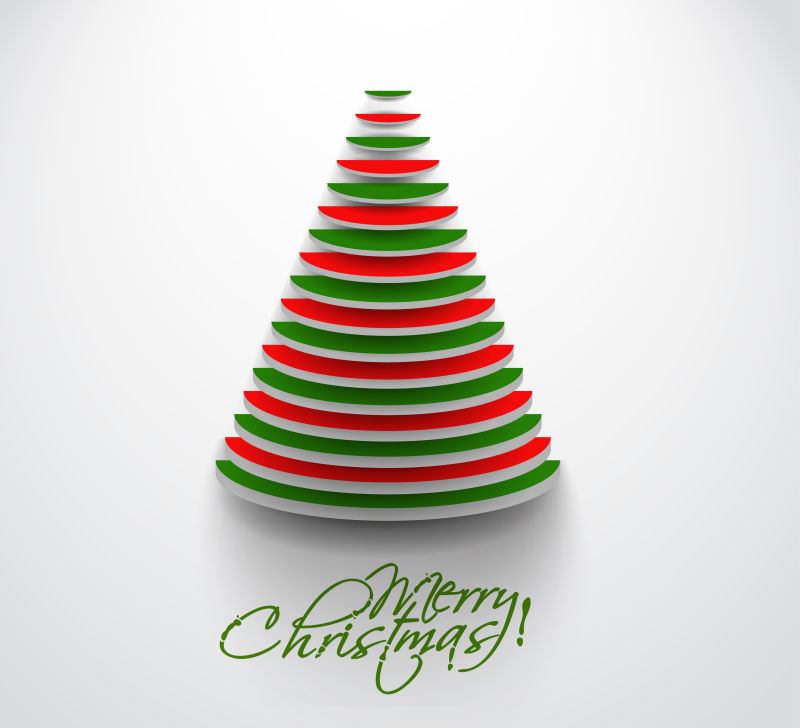 矢量的创意现代抽象圣诞树背景