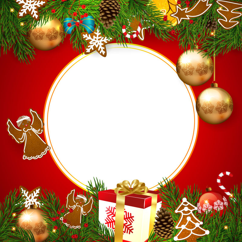 圣诞节装饰物矢量背景