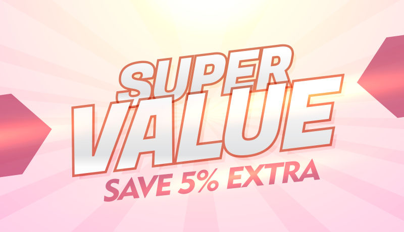 矢量抽象超值促销折扣海报设计