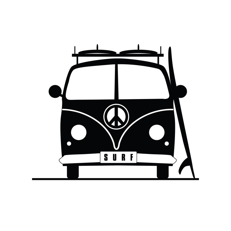 矢量抽象冲浪车创意设计