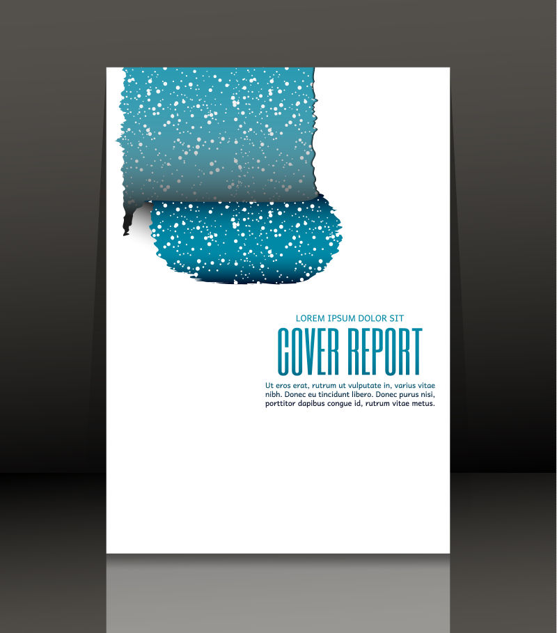 矢量的立体图案报告封面设计