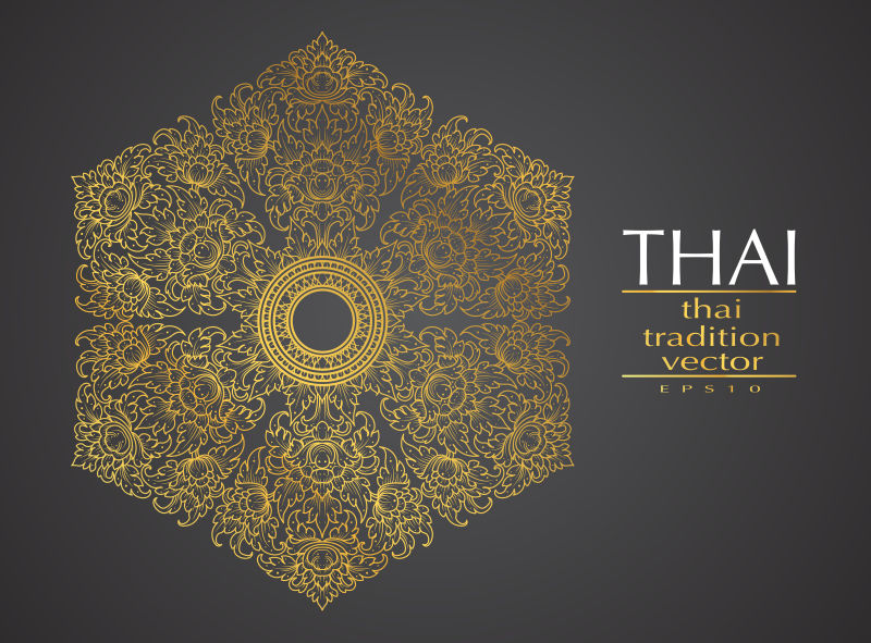 矢量泰国艺术装饰