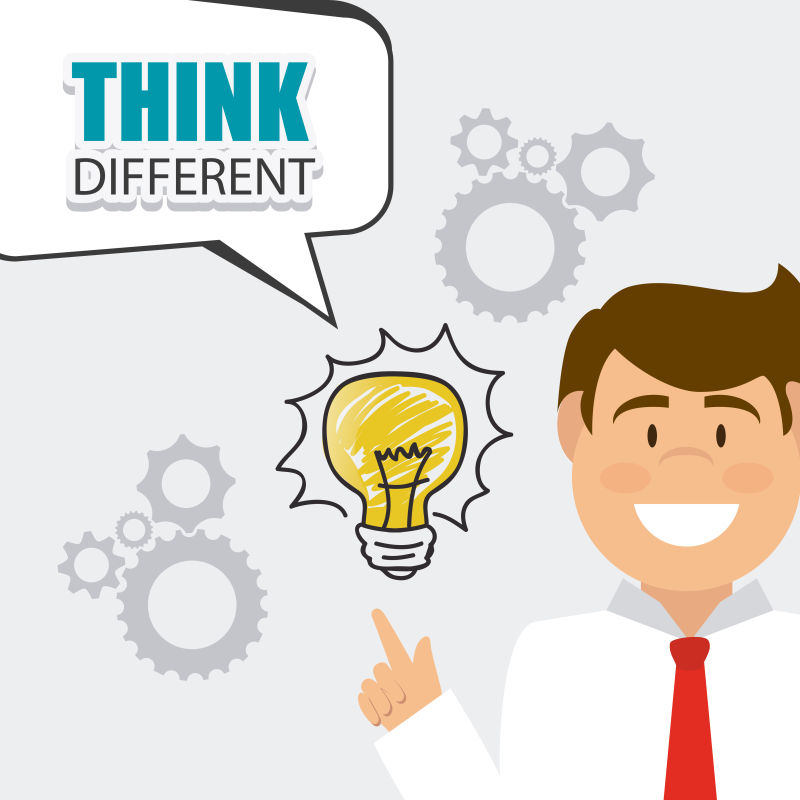 积极的想法创意矢量图