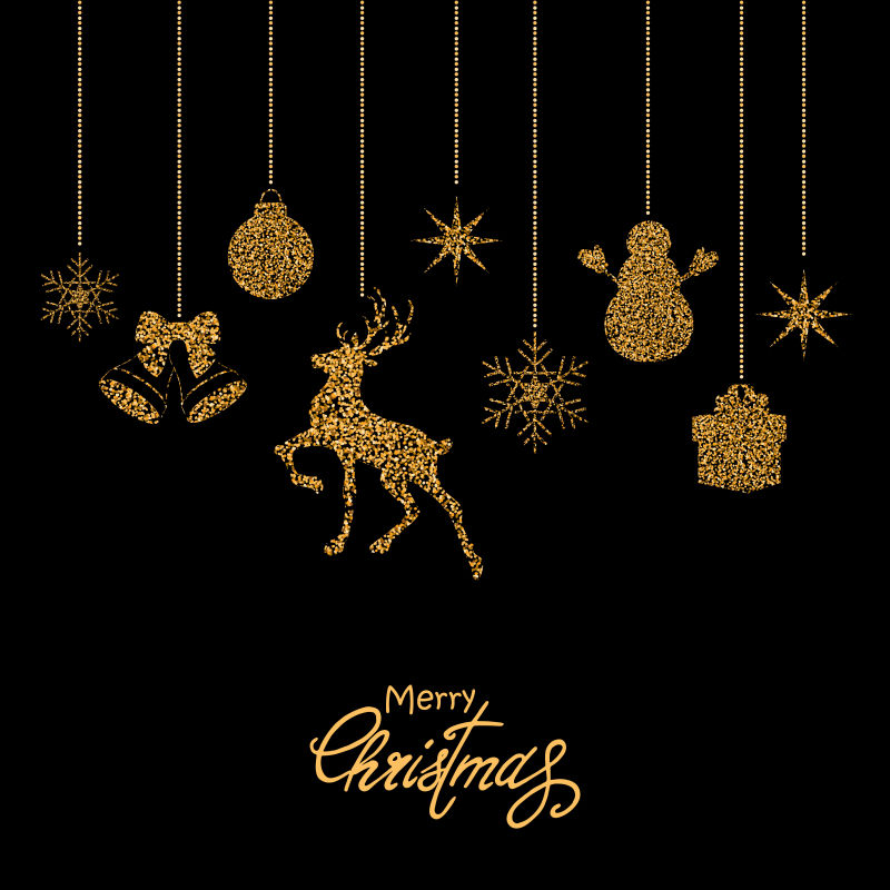 黑暗的圣诞节背景矢量