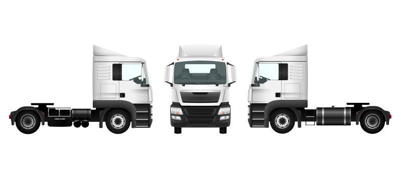 矢量设计的卡车广告