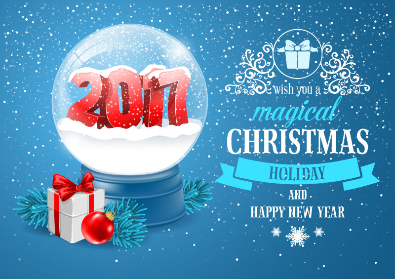 圣诞节的圆球装饰矢量图