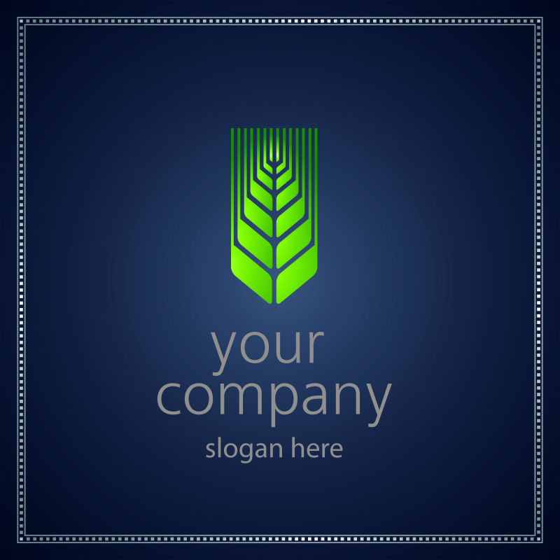 创意绿色商务标志矢量设计图