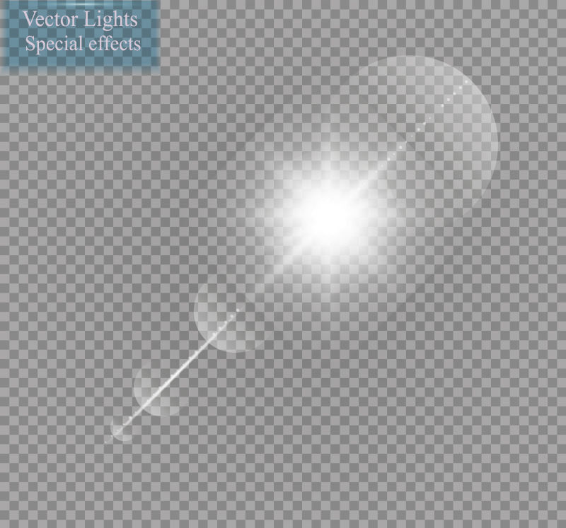 抽象矢量白色特殊光效设计元素