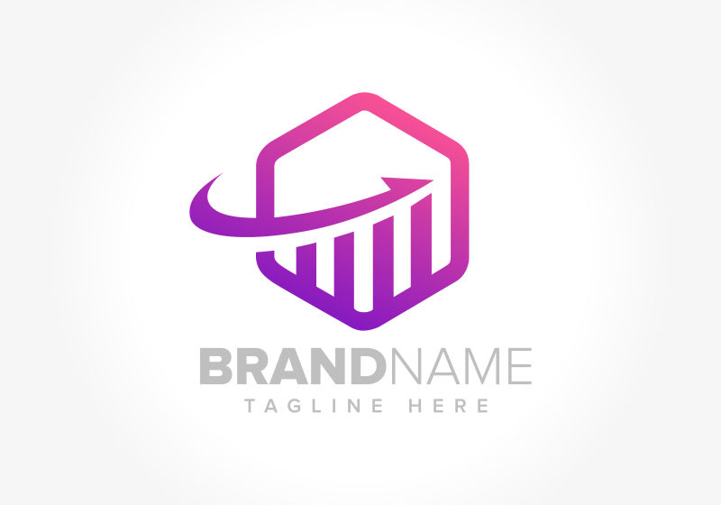 商业信息图表logo设计矢量