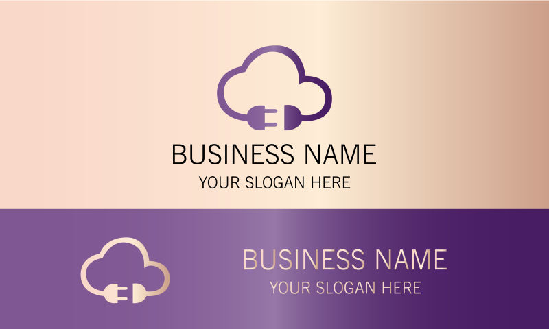 矢量云链接logo设计图