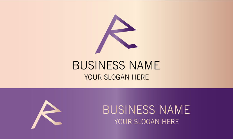 矢量抽象字母logo设计图