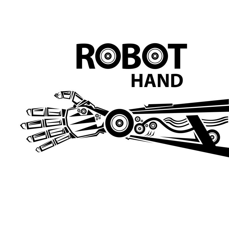 机器人手臂插图矢量设计