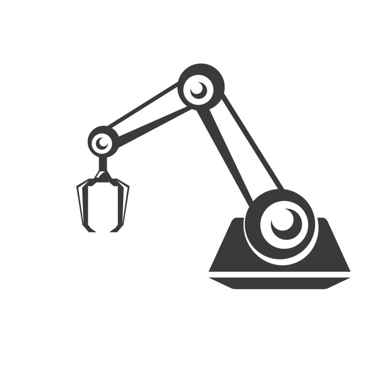 机器臂矢量平面插图