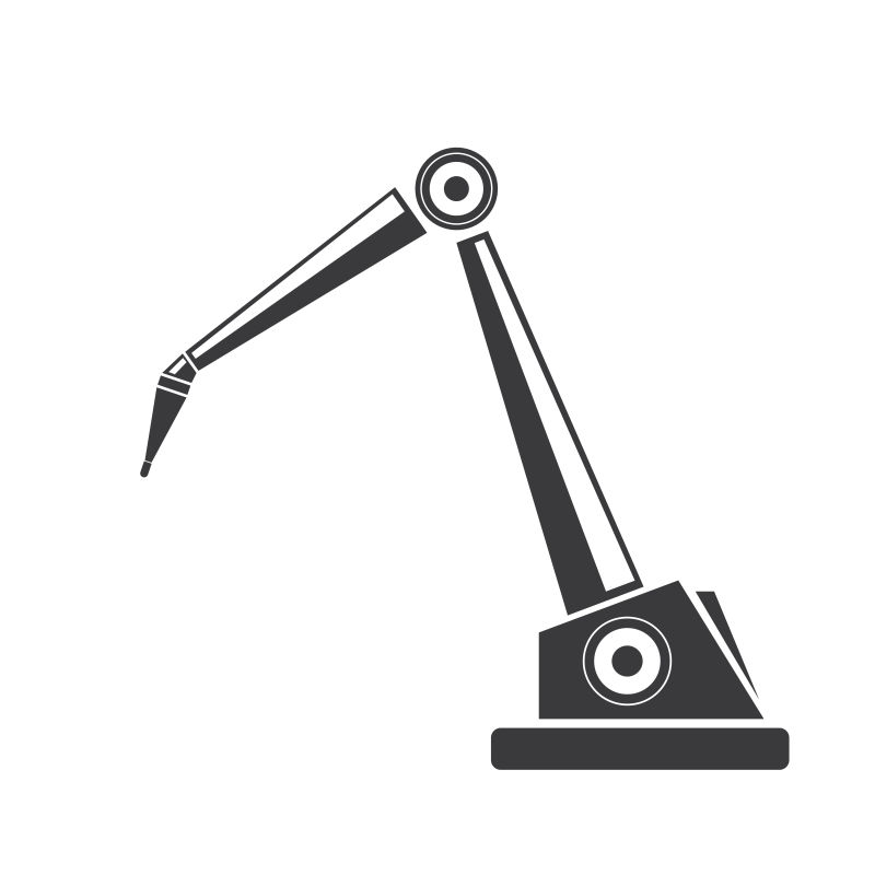 机器臂平面插图矢量设计