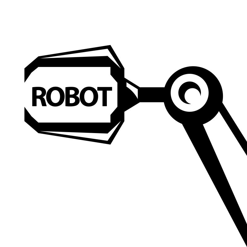 工业机器人手臂矢量插图