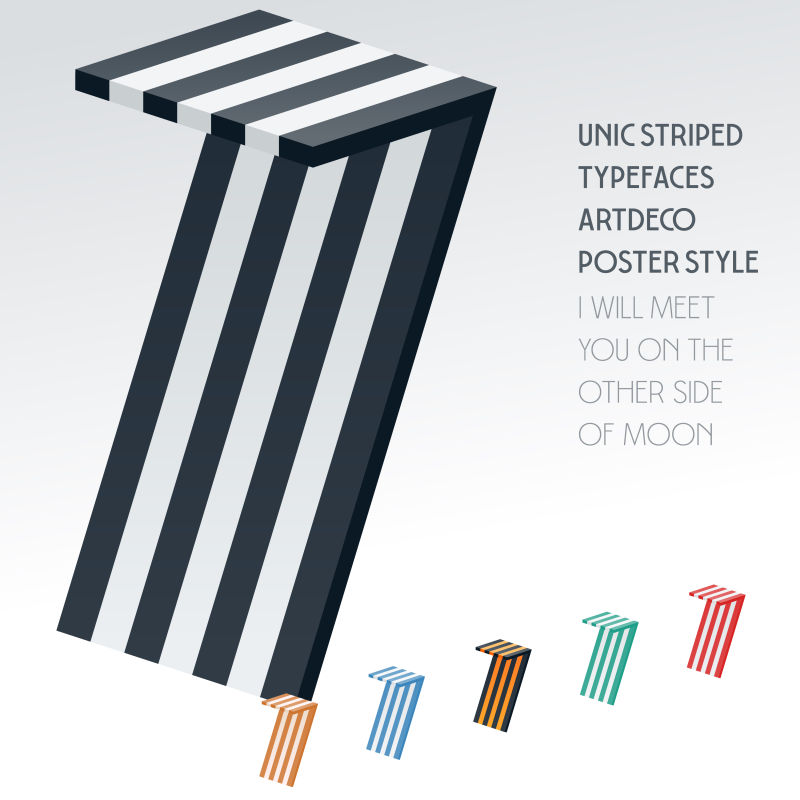 矢量的3d数字7符号设计