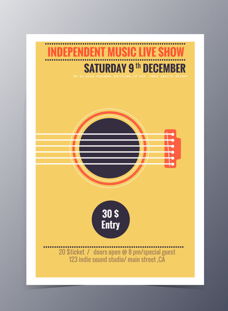 矢量的音乐派对传单设计