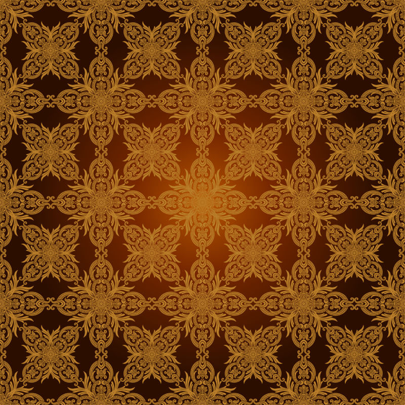 古典风格的花纹装饰矢量设计Q