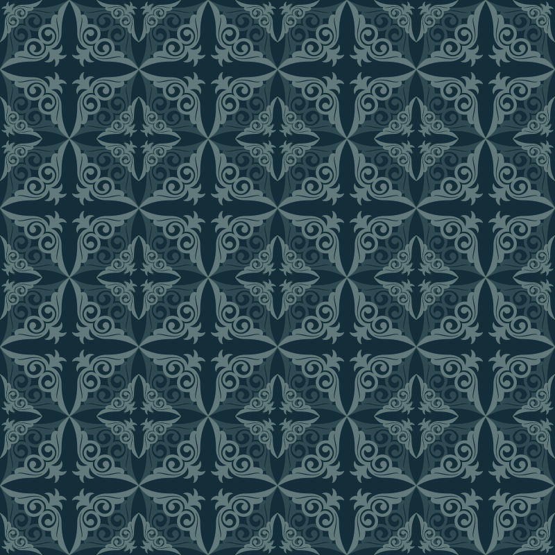 矢量的曼荼罗花卉图案