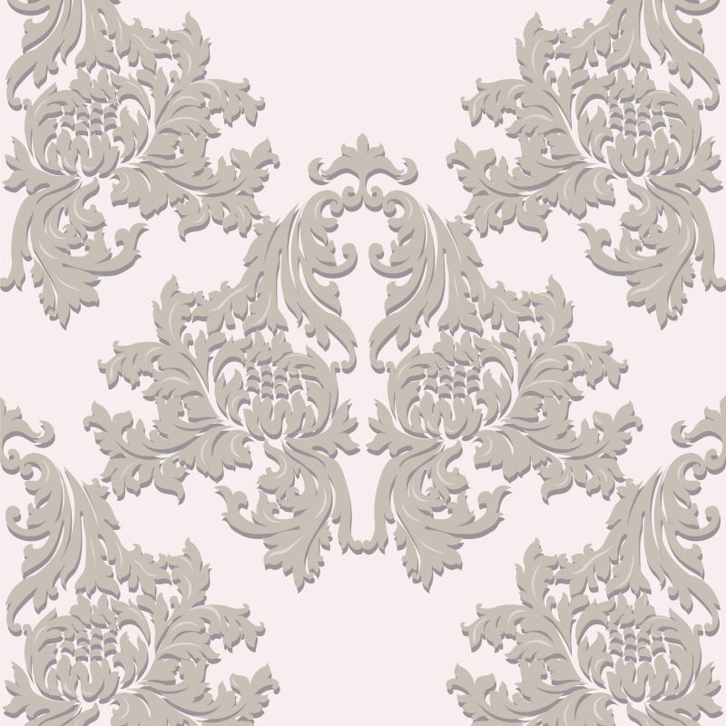 巴洛克图案邀请卡插图矢量设计