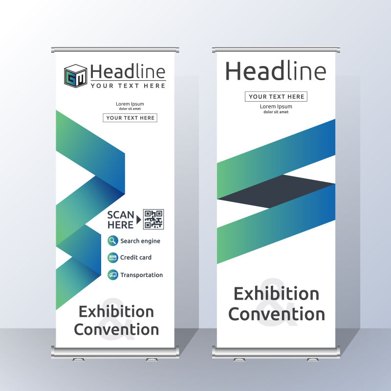 矢量广告横幅设计样式