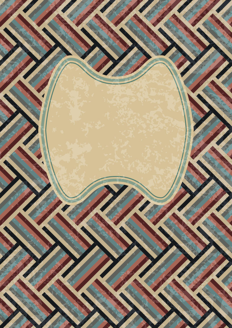 矢量带彩条的旧式背景