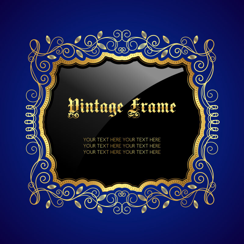 矢量复古装饰框架背景