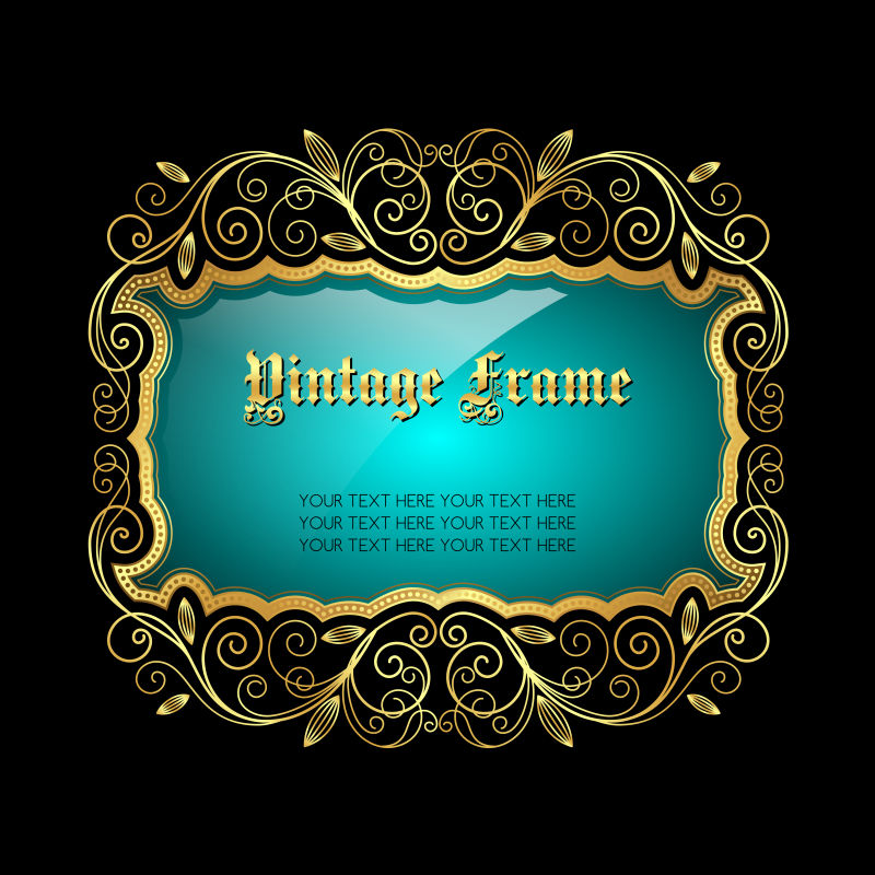 老式装饰架矢量 